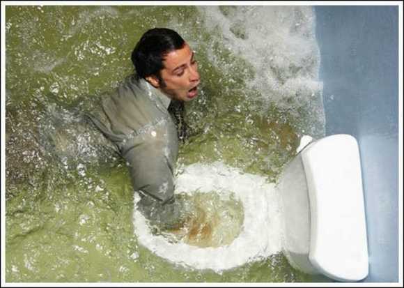 He Flooded the Toilet!