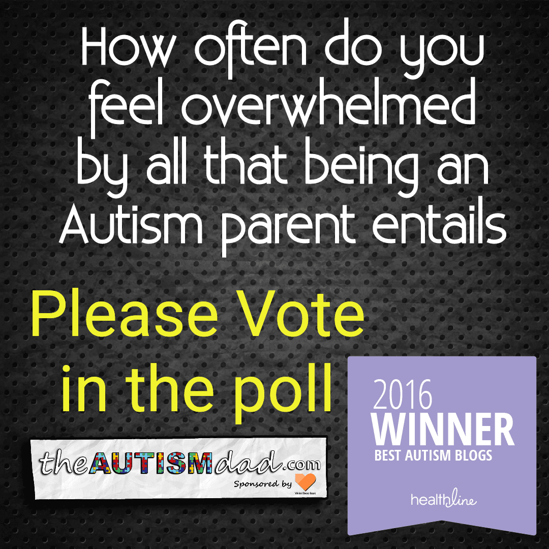 (Daily Poll) How often do you feel overwhelmed by all that being an Autism parent entails? Please Vote