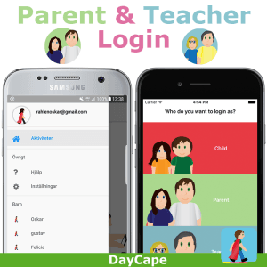 Yes! You can now login as a teacher, parent or child and plan the day directly in the DayCape app.