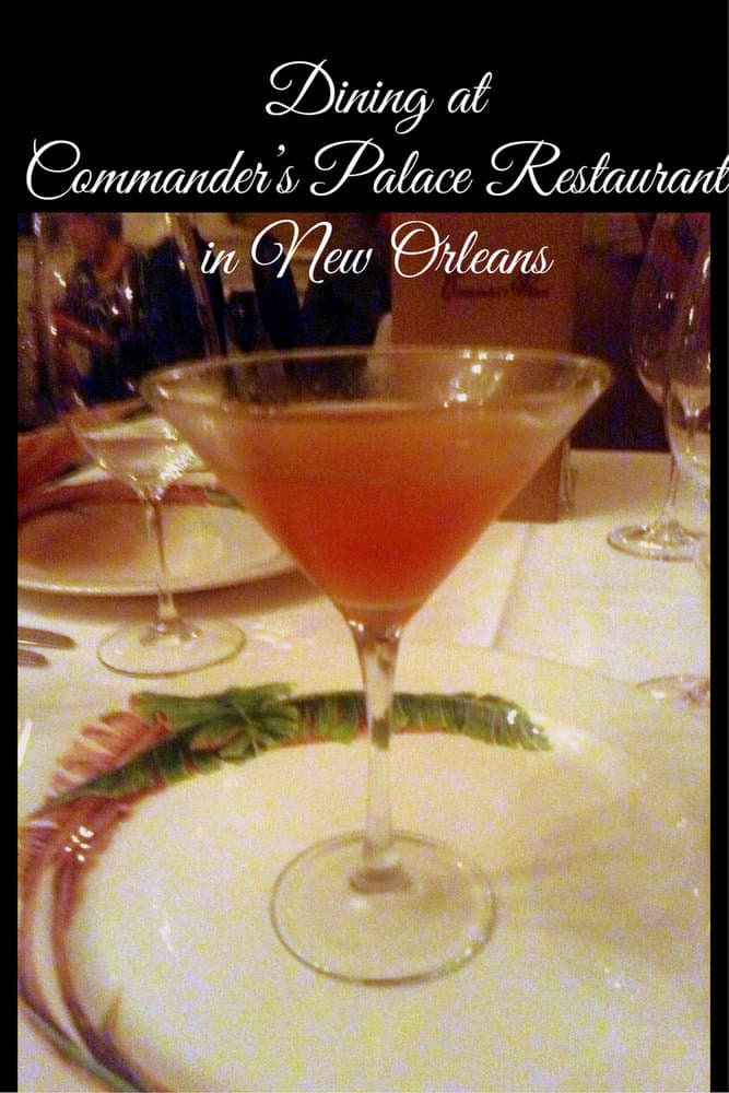 Dining at Commander’s Palace Restaurant in New Orleans