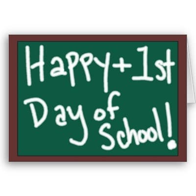 Announcing the First Day of School