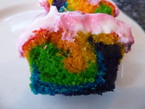 Rainbow unicorn cupcakes