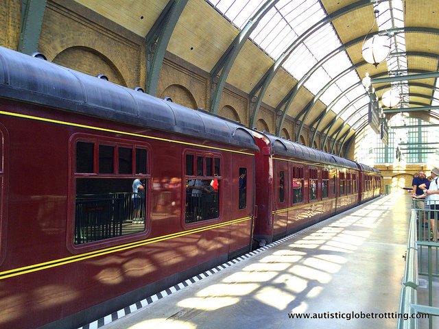 Navigating Universal Studios Orlando with Autism red train Navigating Universal Studios Orlando with Autism train