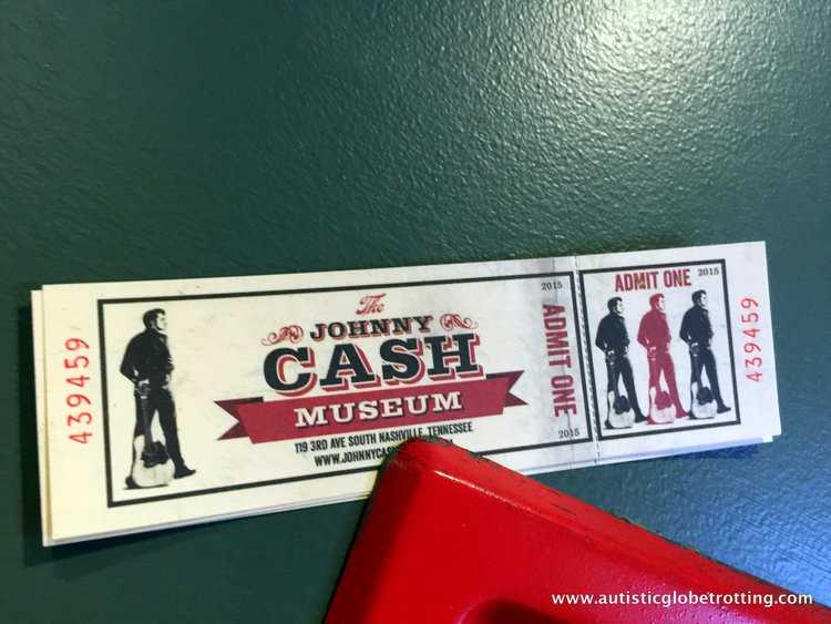 the Johnny Cash Museum entry ticket