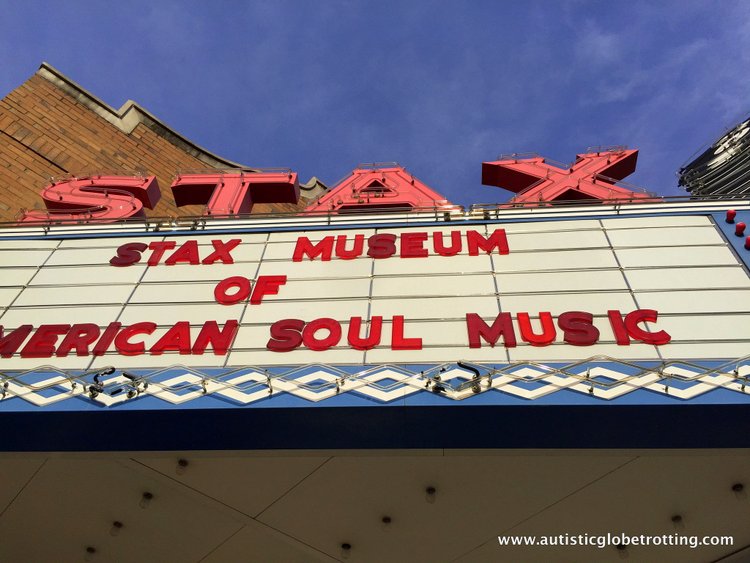 Three Iconic Memphis Music Museums to Explore for Kids with Autism stax sign