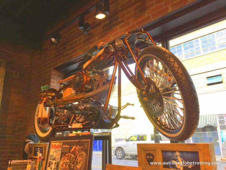 the Johnny Cash Museum motorcycel