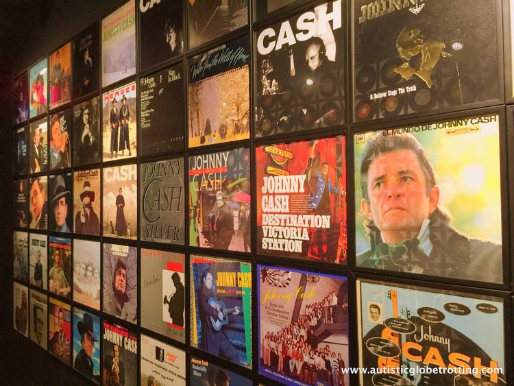 the Johnny Cash Museum album covers