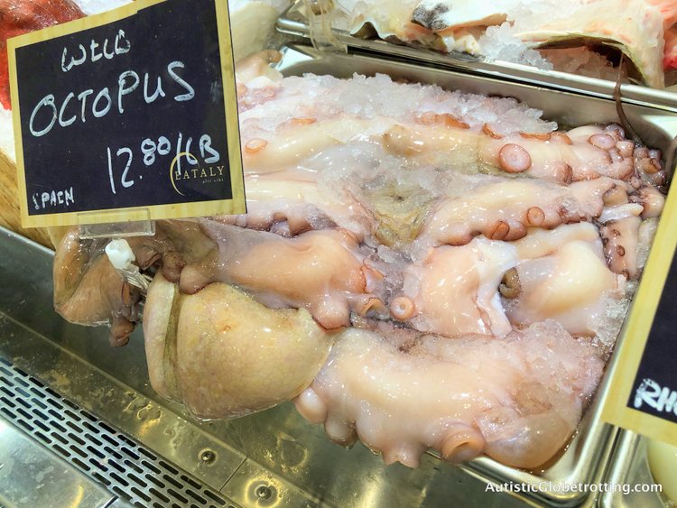 Exploring Eataly in Los Angeles with Autism frozen octopus