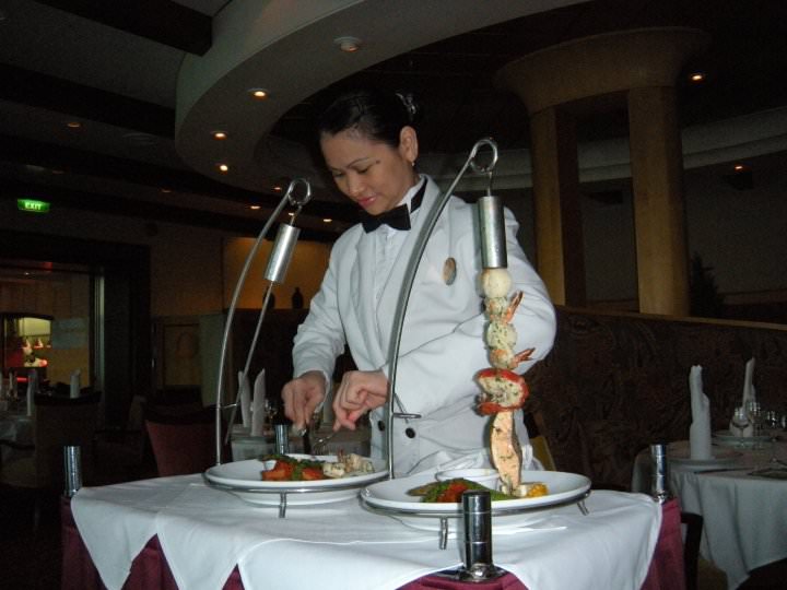 Mariner of the Seas Portofino restaurant server Mariner of the Seas Portofino restaurant server