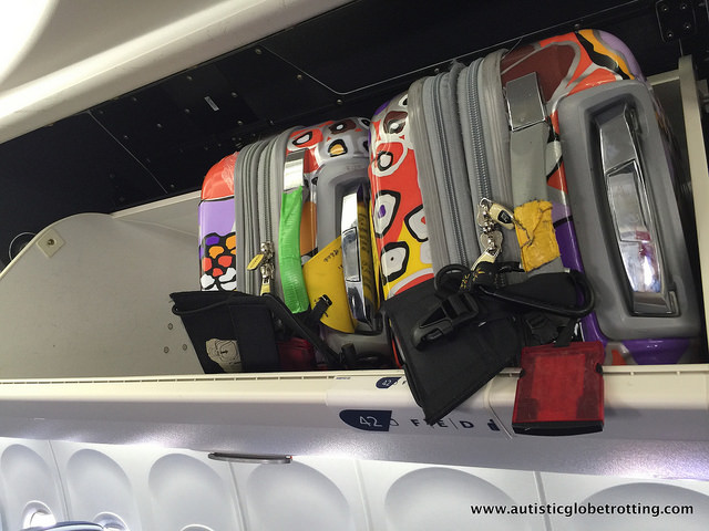 Flying on Delta Airline's Economy 757D Overhead Storage