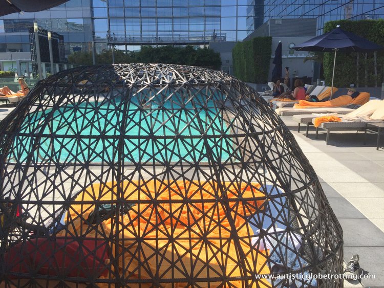 Family Stay at the JW Marriot Downtown LA cage Family Stay at the JW Marriot Downtown LA cage