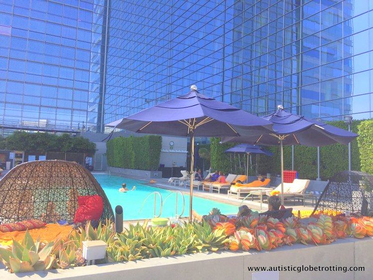Family Stay at the JW Marriot Downtown LA pool Family Stay at the JW Marriot Downtown LA pool