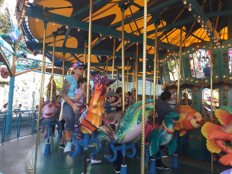 Best Disneyland Spinning Rides for Kids with Autism triton carousel california adventure