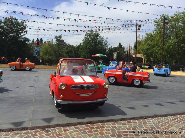 Best Disneyland Spinning Rides for Kids with Autism luigi's ride