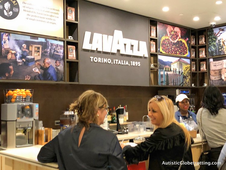Exploring Eataly in Los Angeles with Autism smell the coffee