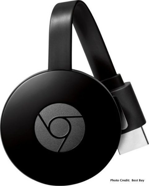 Ditch Your Cable !Get the Google Chromecast Streaming Media Player @BestBuy front side