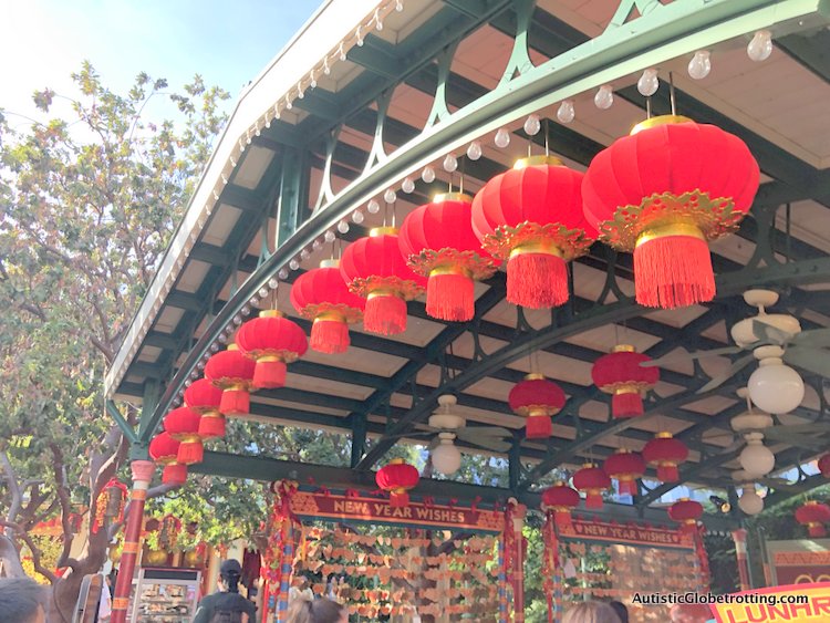 Attending Disneyland's Lunar Year Celebrations with Autism lantern decorations