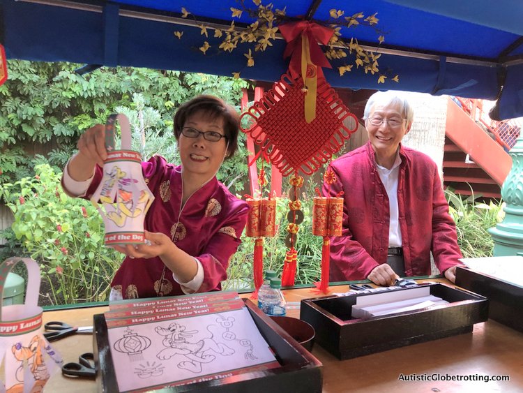 Attending Disneyland's Lunar Year Celebrations with Autism paper lanterns craft