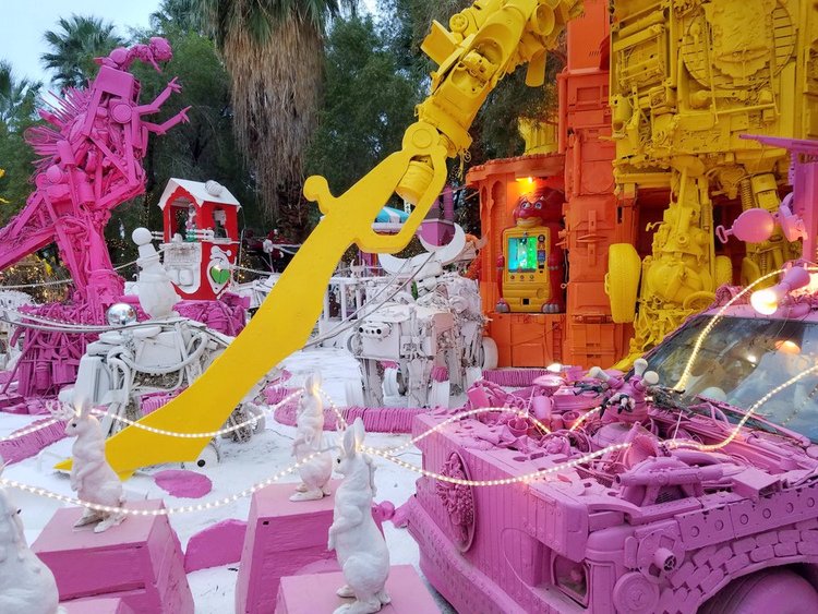 10 spots to see in palm springs robolight art